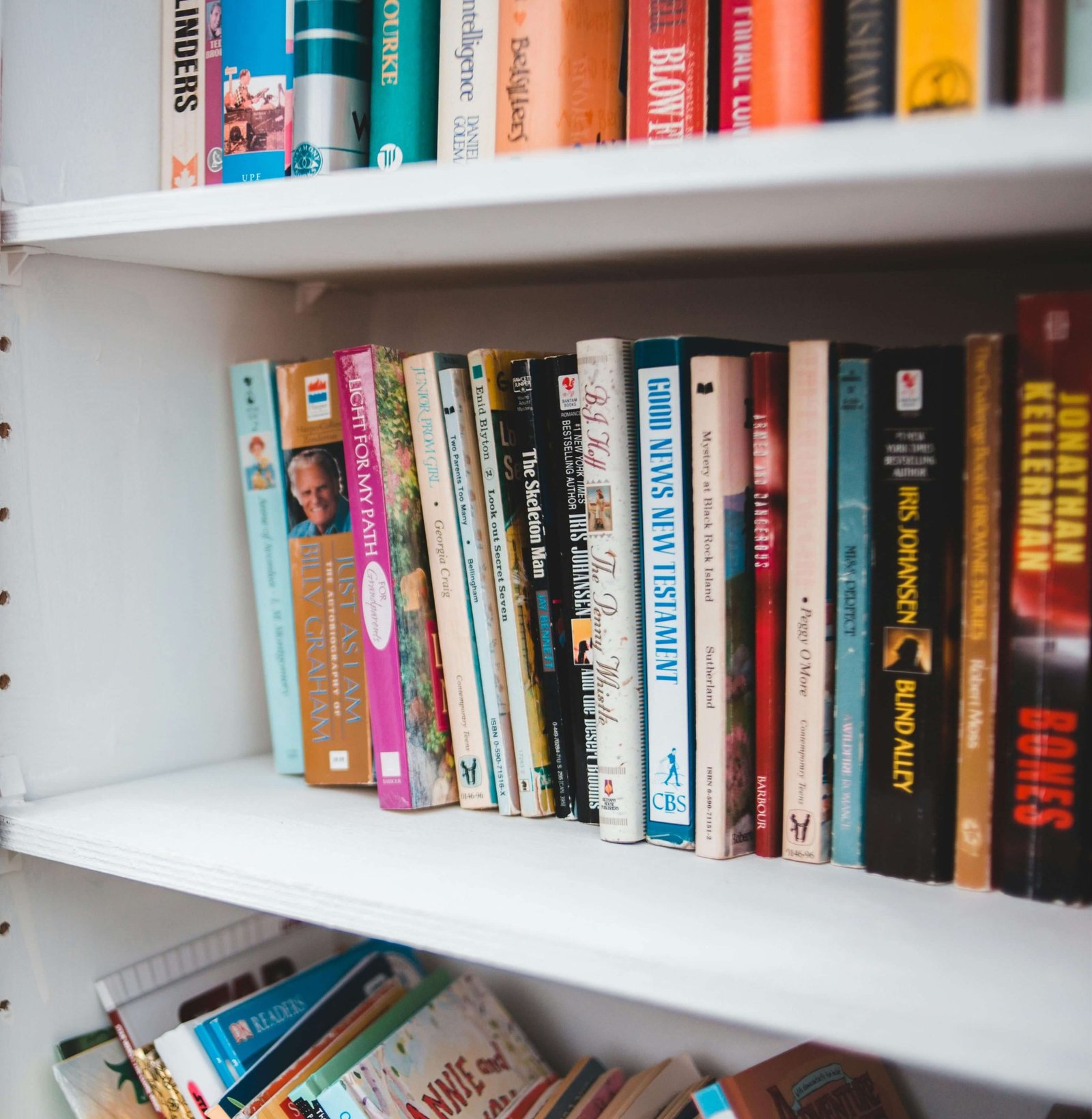 Books on a shelf